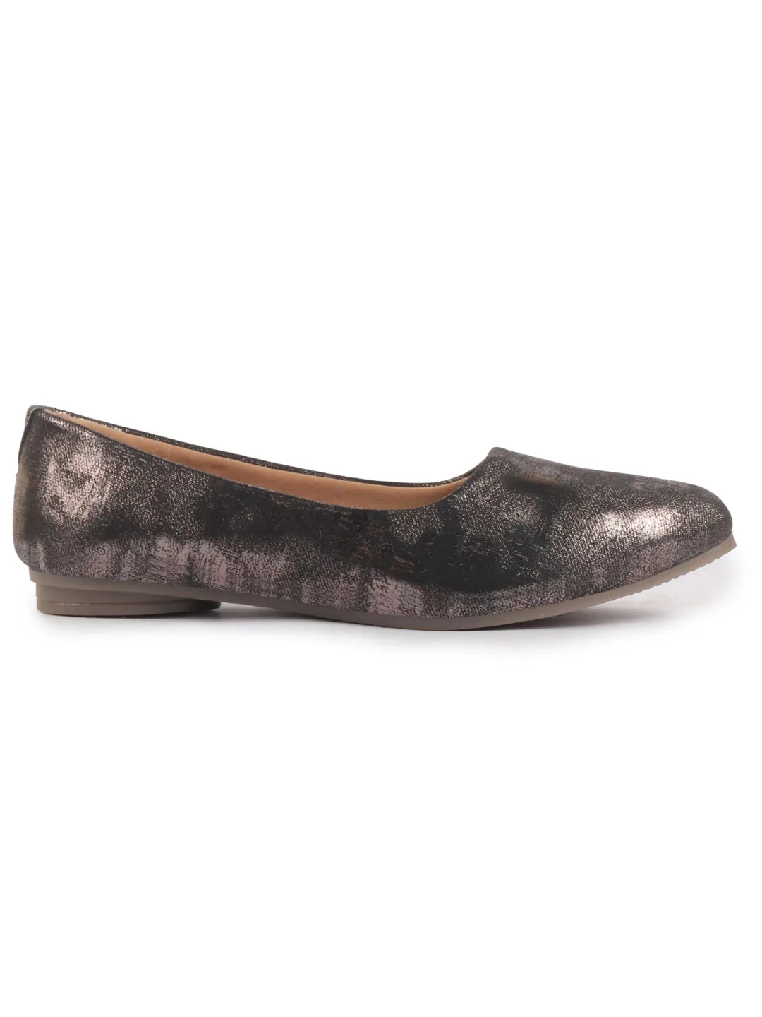 Women Comfortable Slip On Flat Ballerina Glittery Shiny Casual Ballet Driving Shoes Cushioned Insole