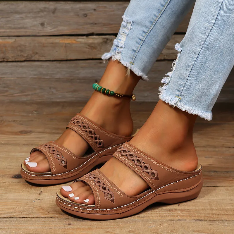 Women's Cutout Flat Casual Slippers