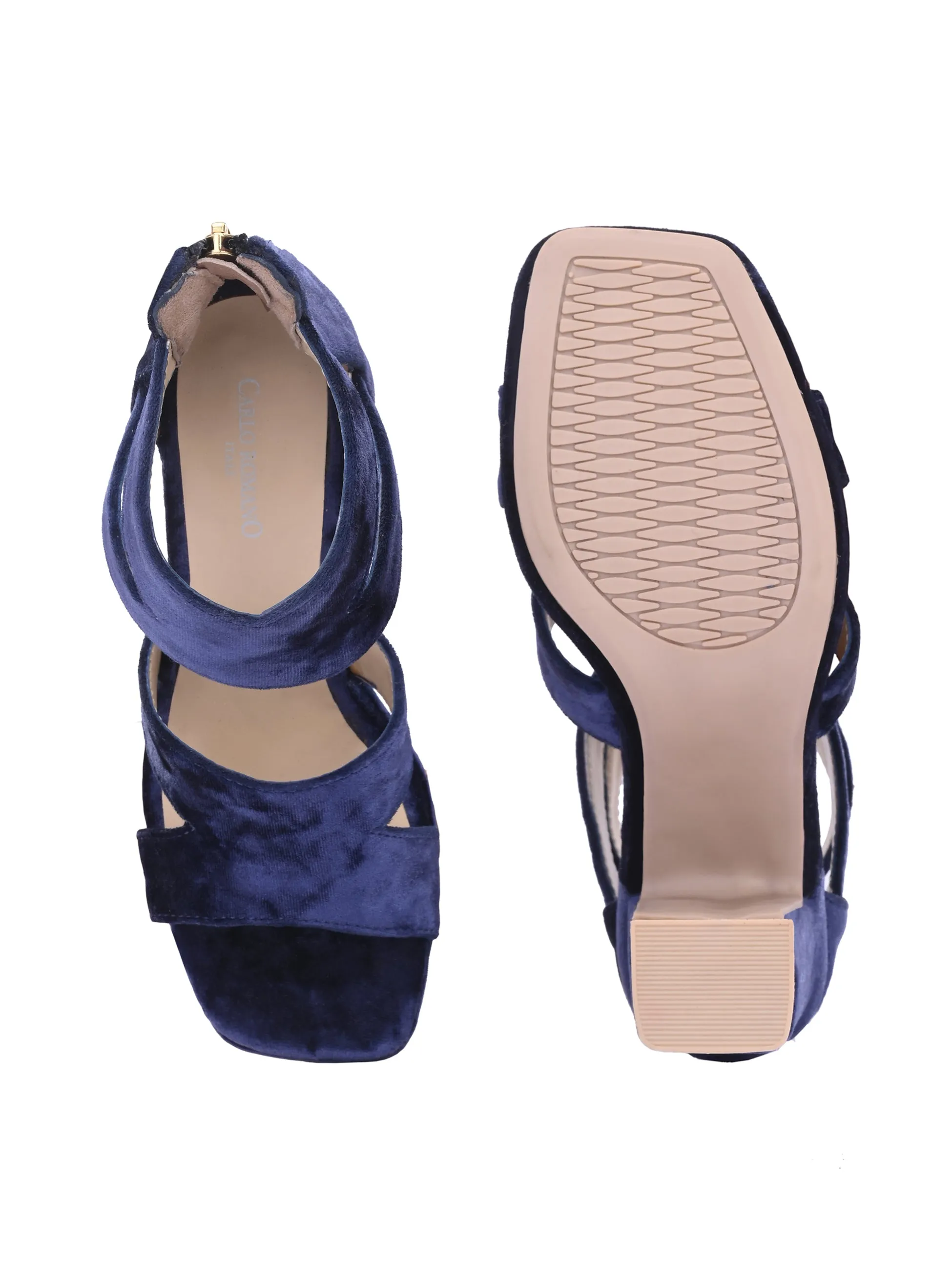 Women's Italian Vegan Leather Light Weight Stylish High Heel Sandal