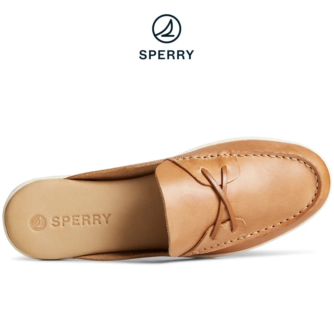 Women's Mulefish Leather Boat Shoe Tan (STS88718)