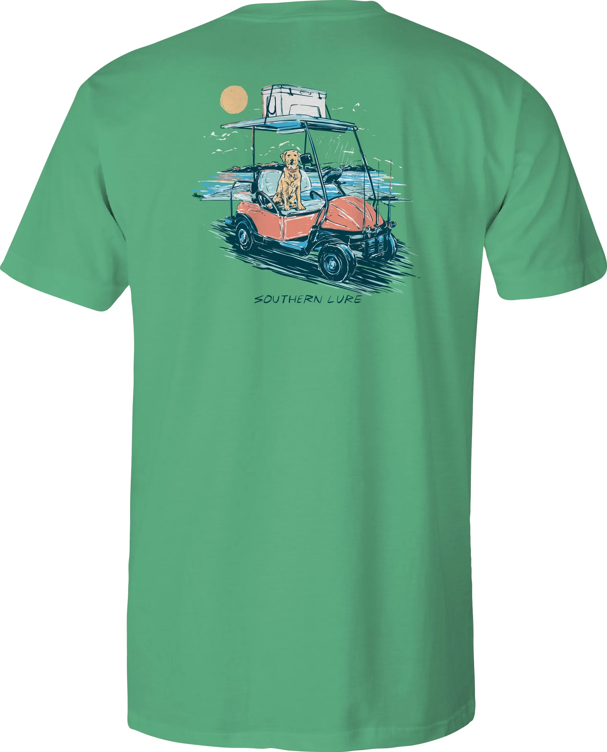Youth & Toddler Short Sleeve Tee - Fishing Cart V4 - Seafoam