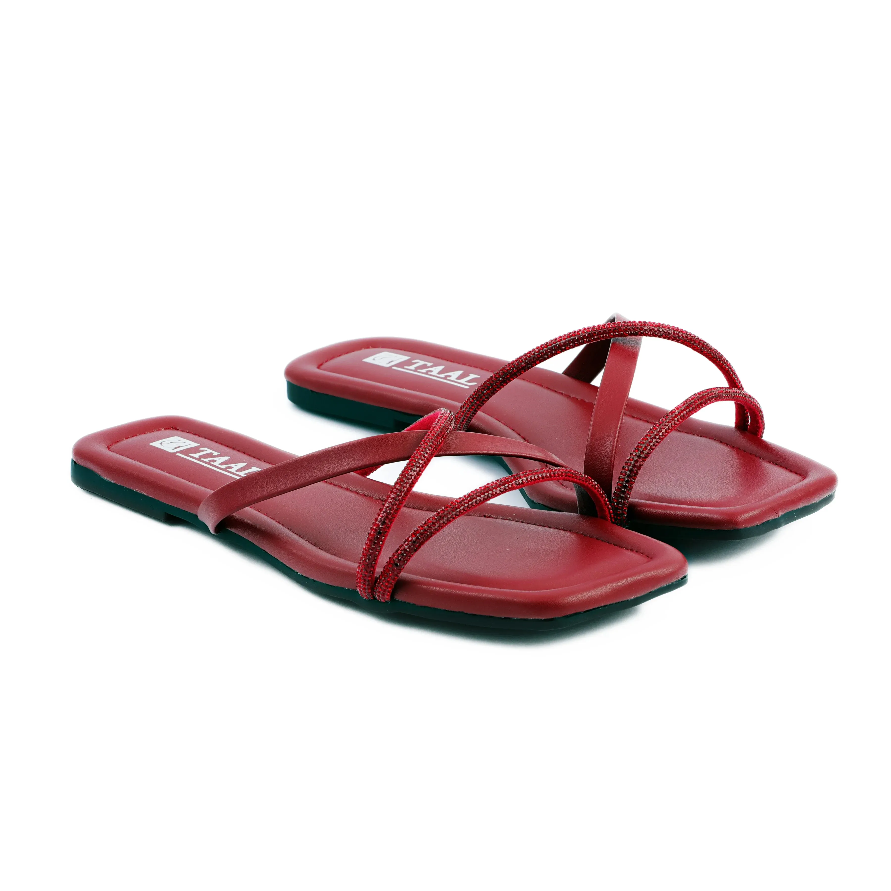 Zarika Maroon Women Flat Slippers