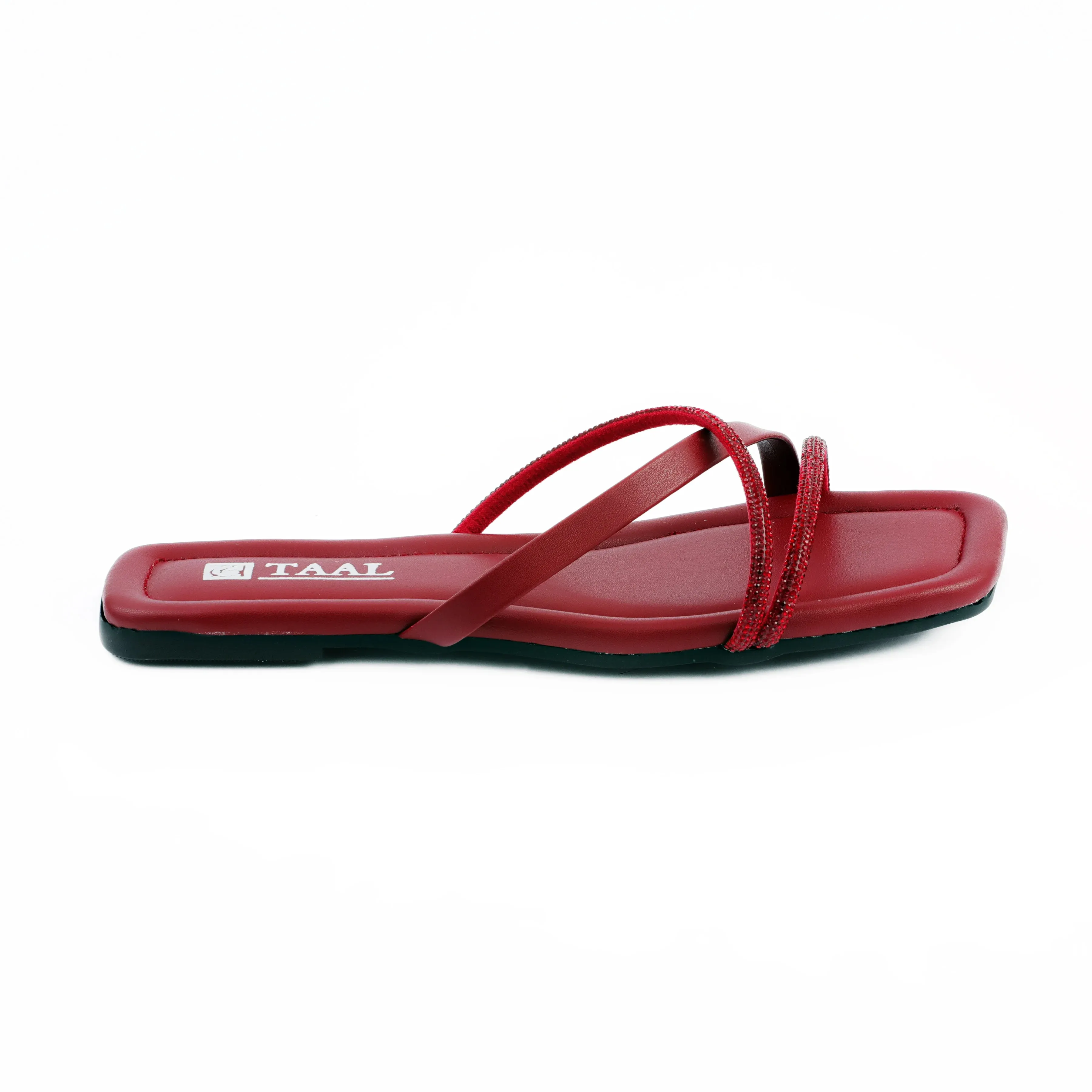 Zarika Maroon Women Flat Slippers